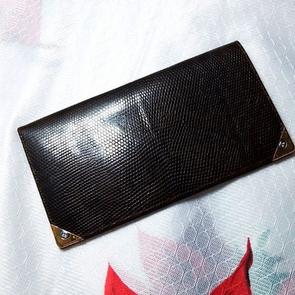 Gucci vintage lizard skin leather wallet - Picture 1 of 12